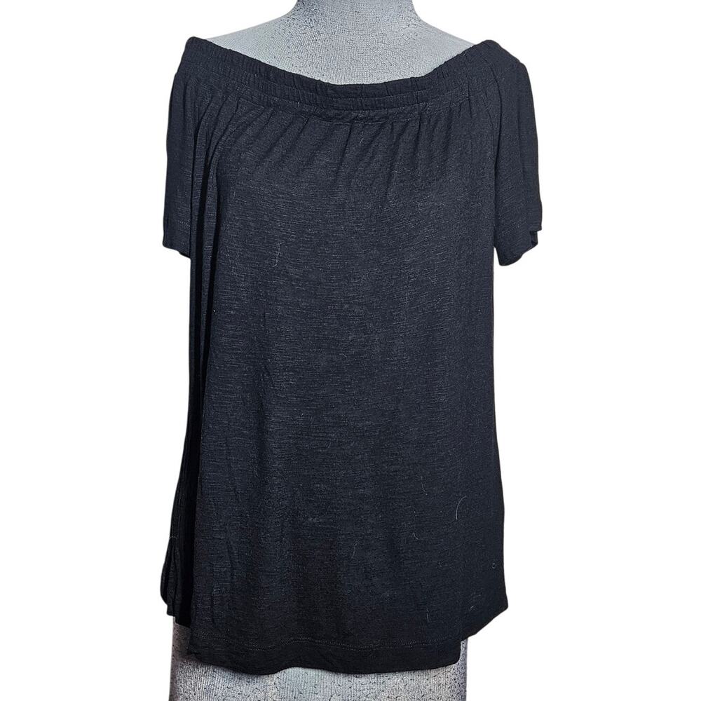 Tera By Vince Camuto Black Short Sleeve Top Size Small